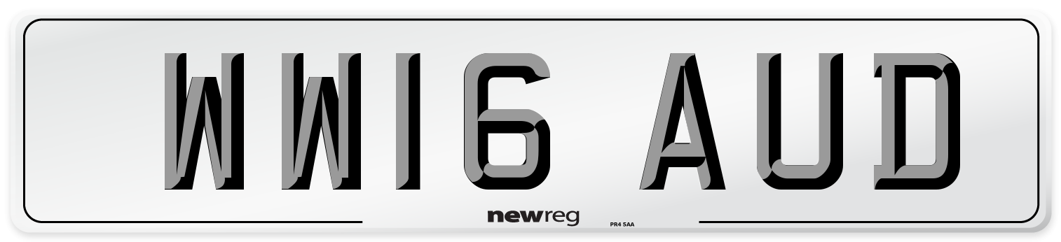 WW16 AUD Number Plate from New Reg